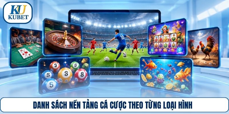 Danh sách nền tảng cá cược theo từng loại hình